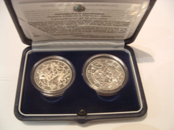 (afbeelding voor) 5 + 10 Euromunt San Marino 2003 Proof in cassette